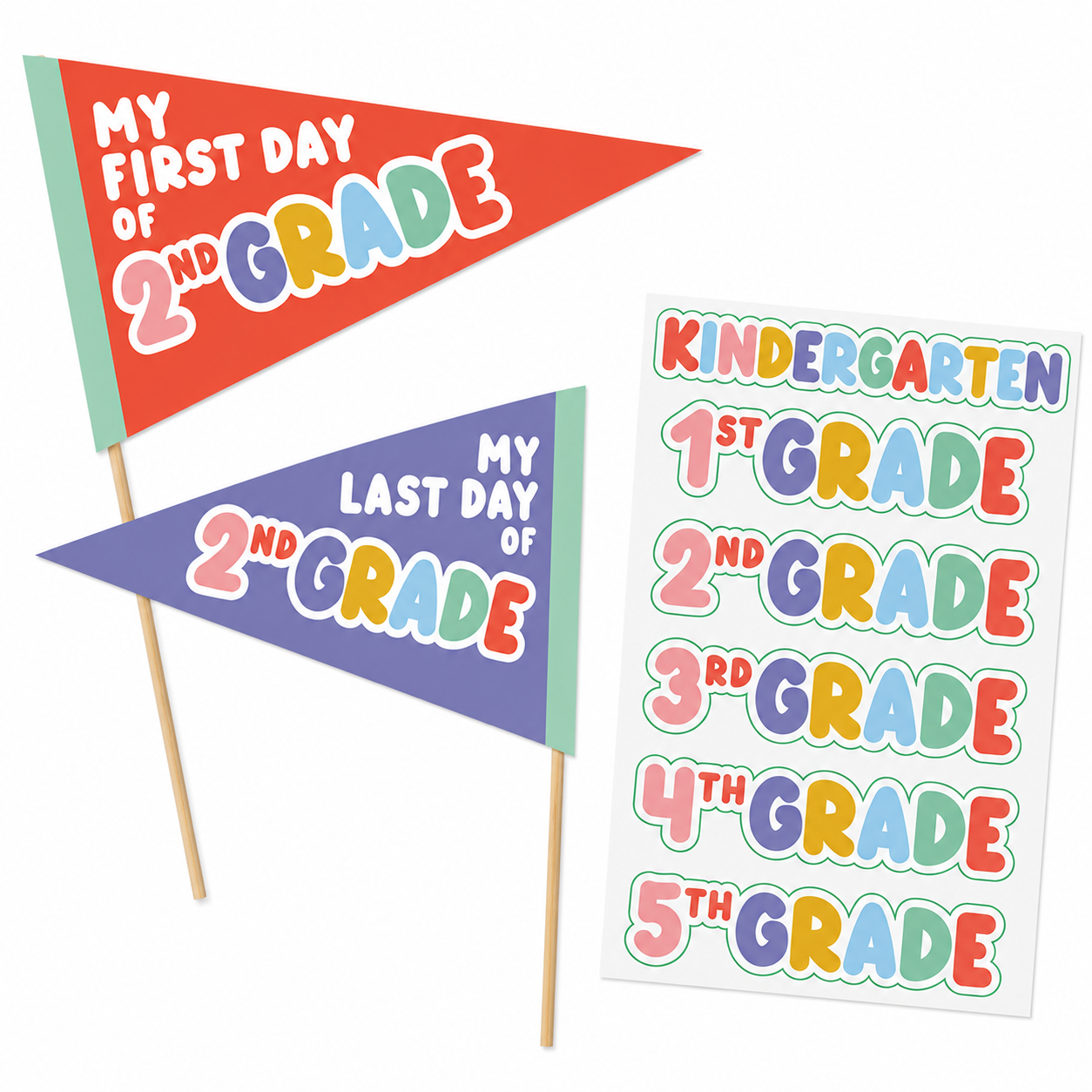 Back to School First & Last Day Pennant Sign
