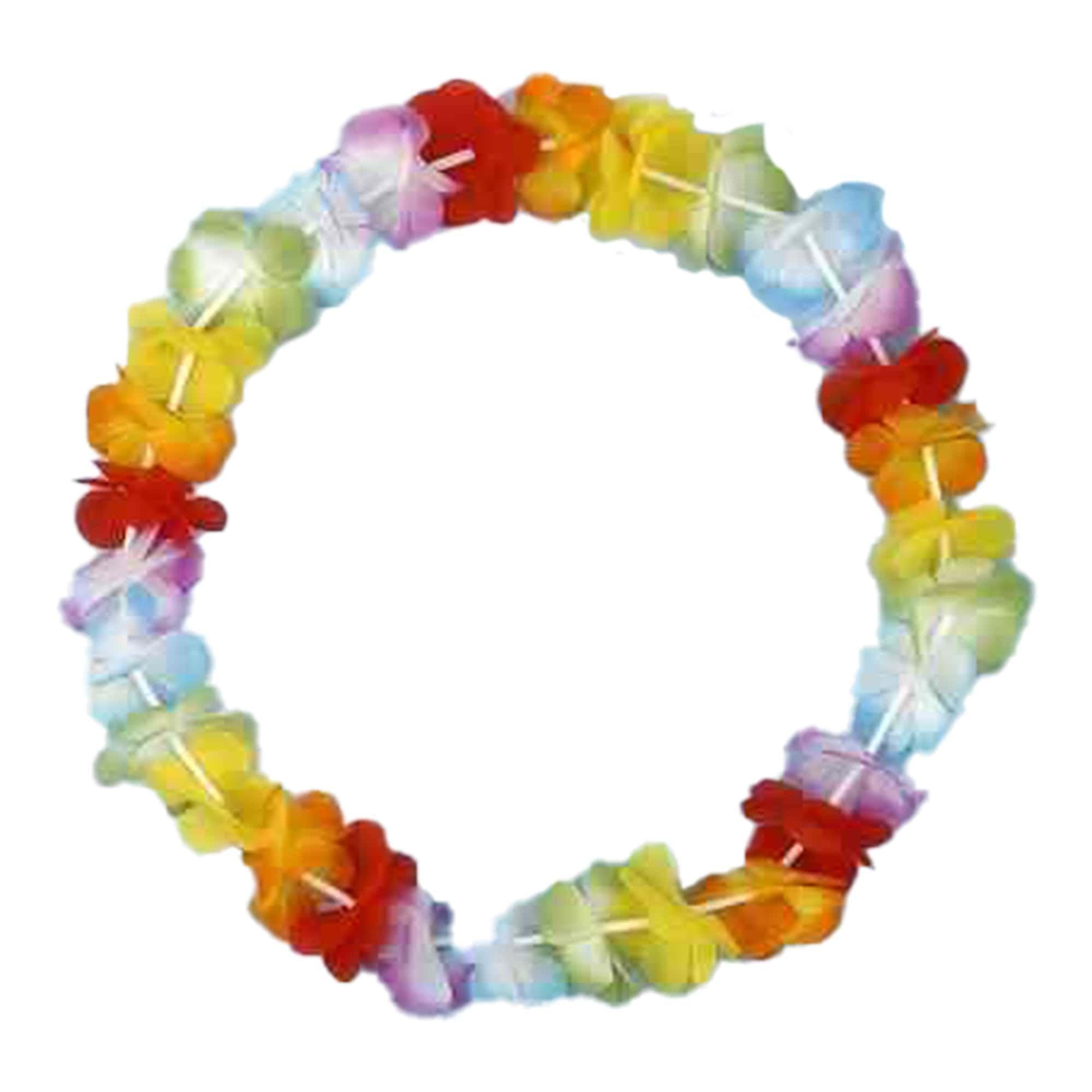 Silk Flower Lei, Assorted Colors