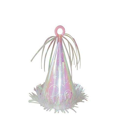 Party Hat Balloon Weight, 6oz, Assorted Colors