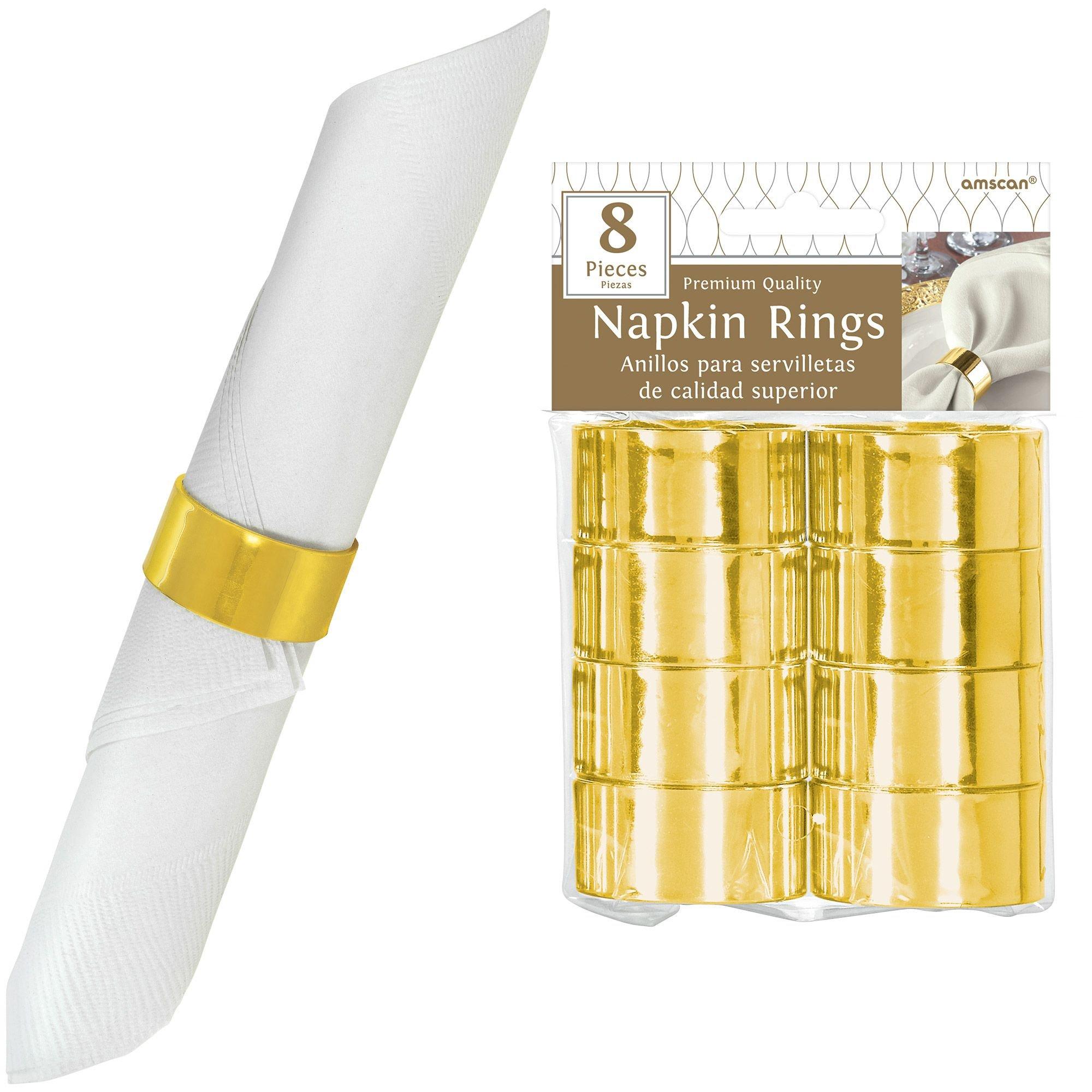 Napkin Rings, 8ct, Assorted Colors