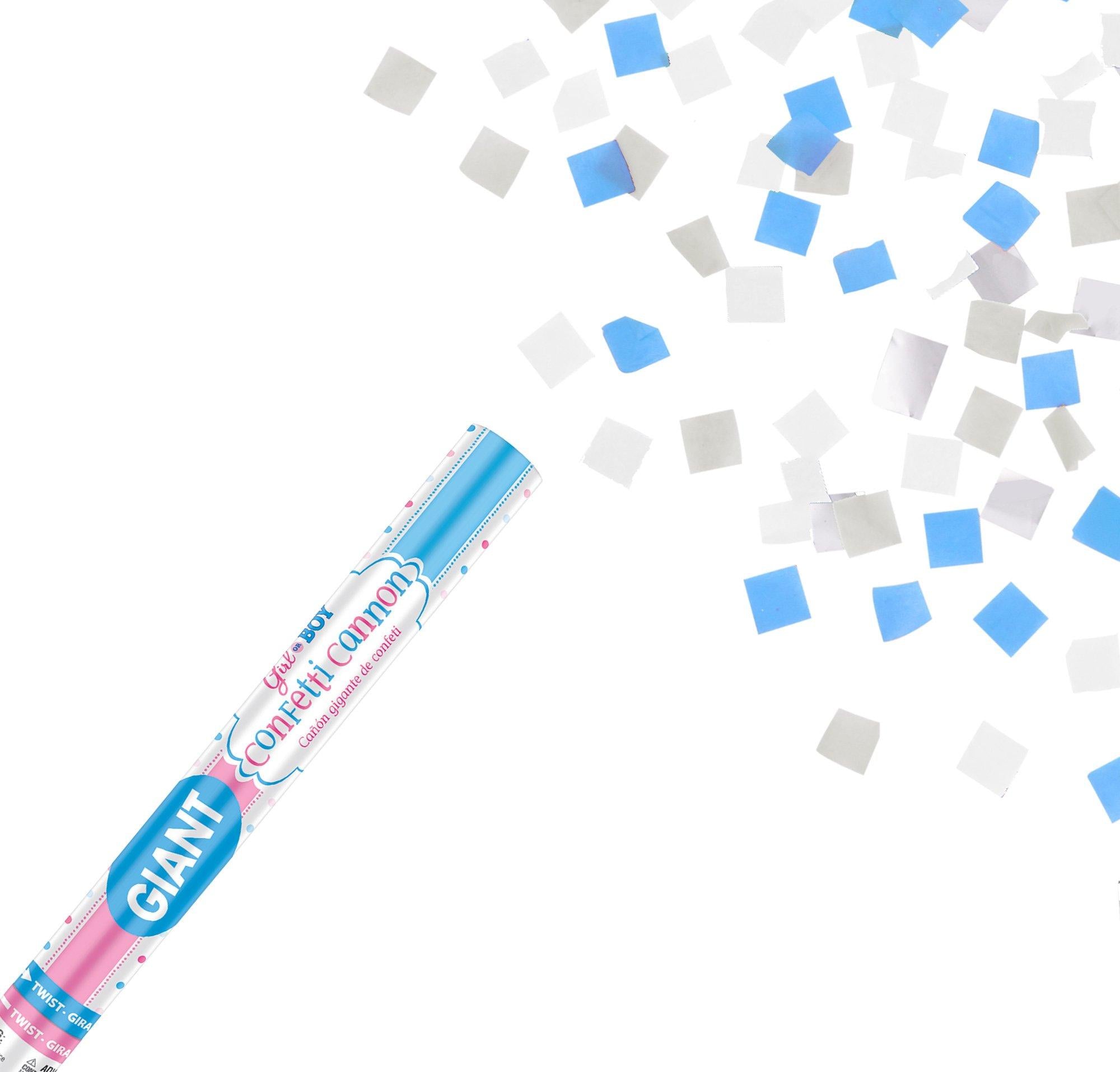 Gender Reveal Confetti Cannon, Assorted Colors