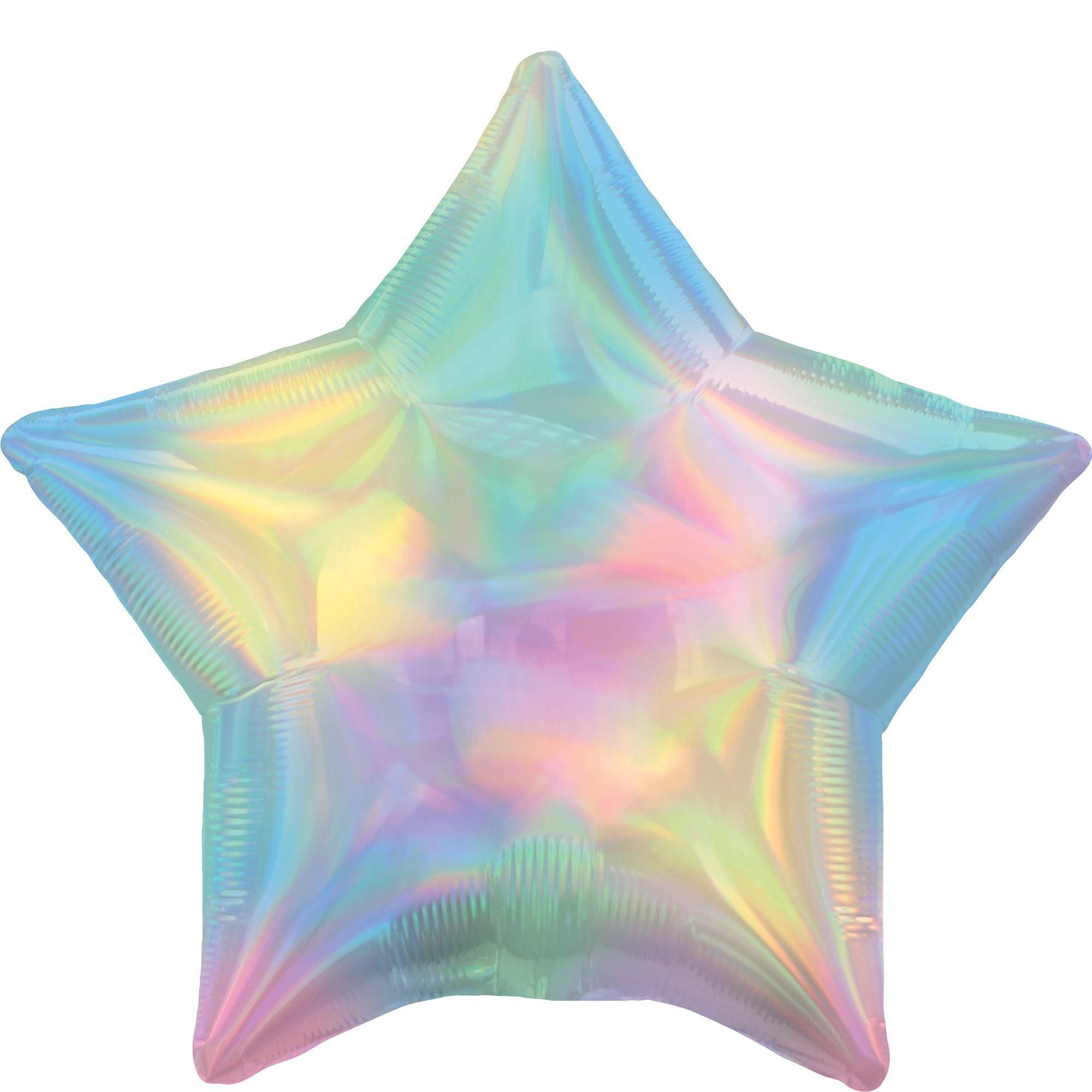 Iridescent Star Balloon, Assorted Colors