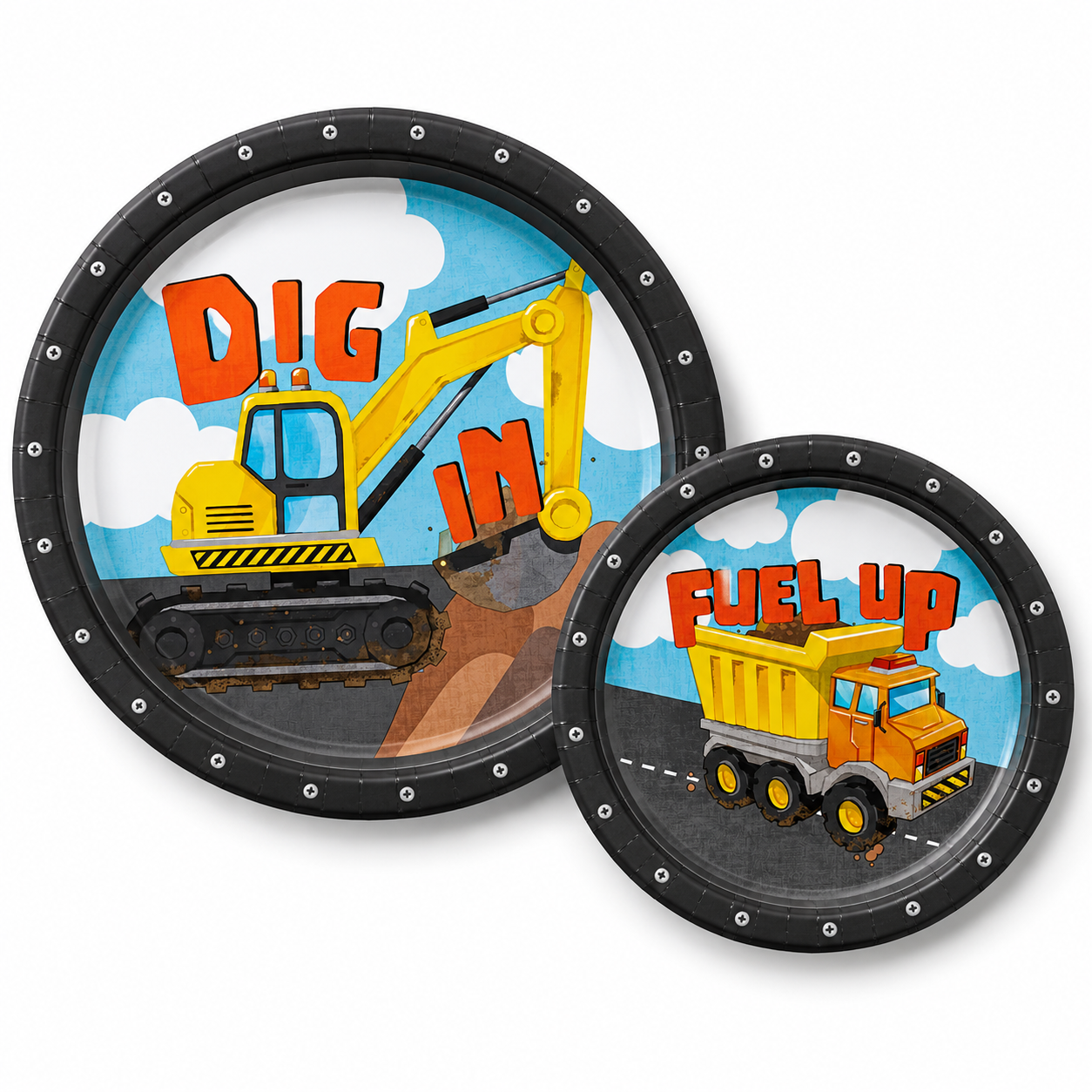 Construction Party Paper Plates, 8ct, Assorted Options