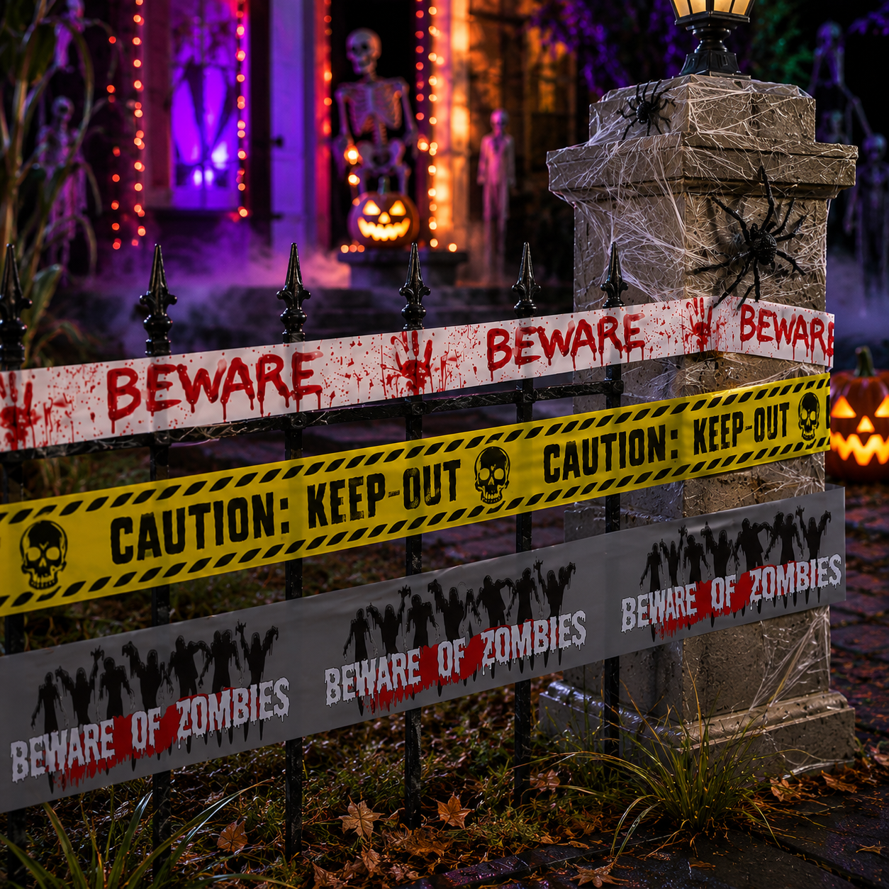 90 Foot Halloween Warning Tape Variety Pack
