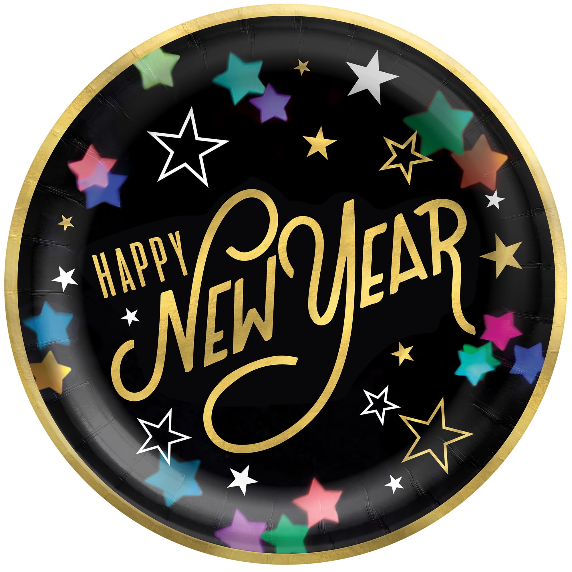 Starlight NYE Dessert Plate, 8ct, Assorted Options