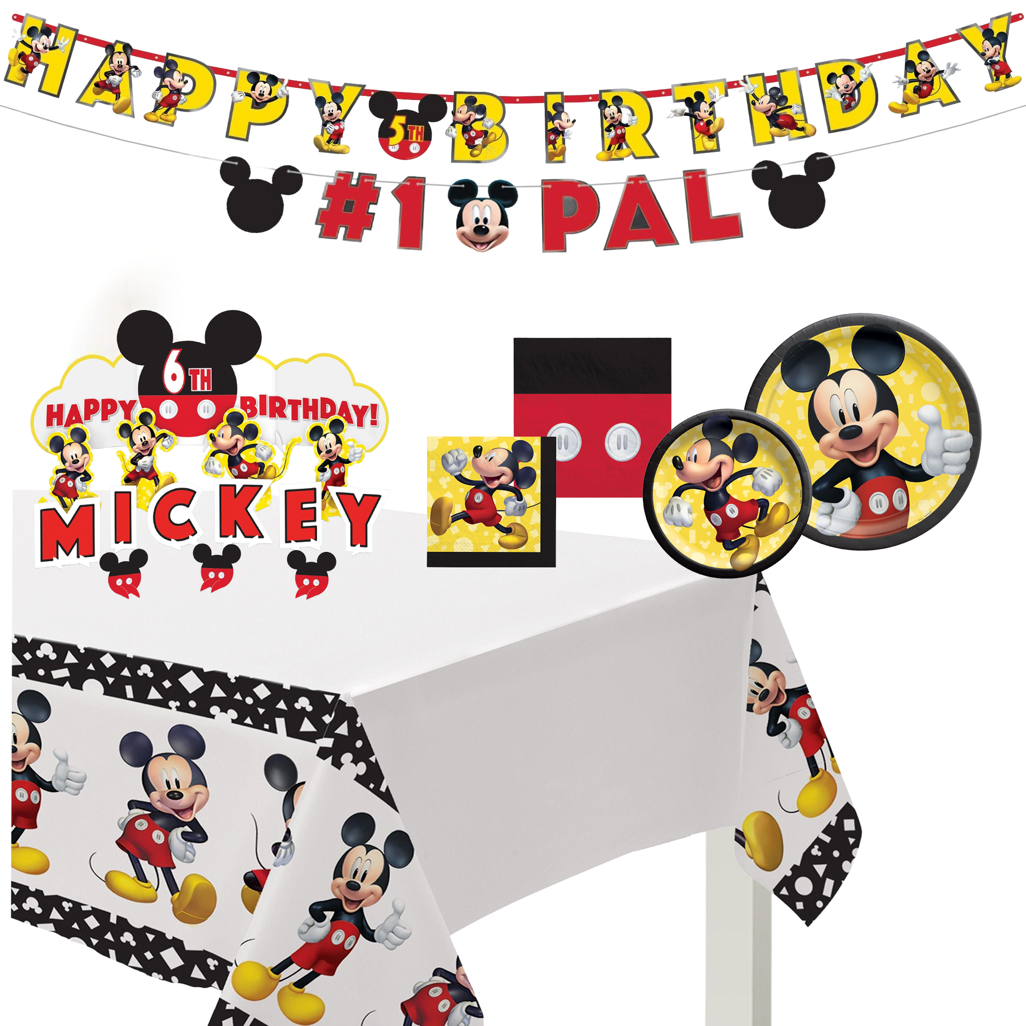 Mickey Mouse Party Kit for 8 Guests