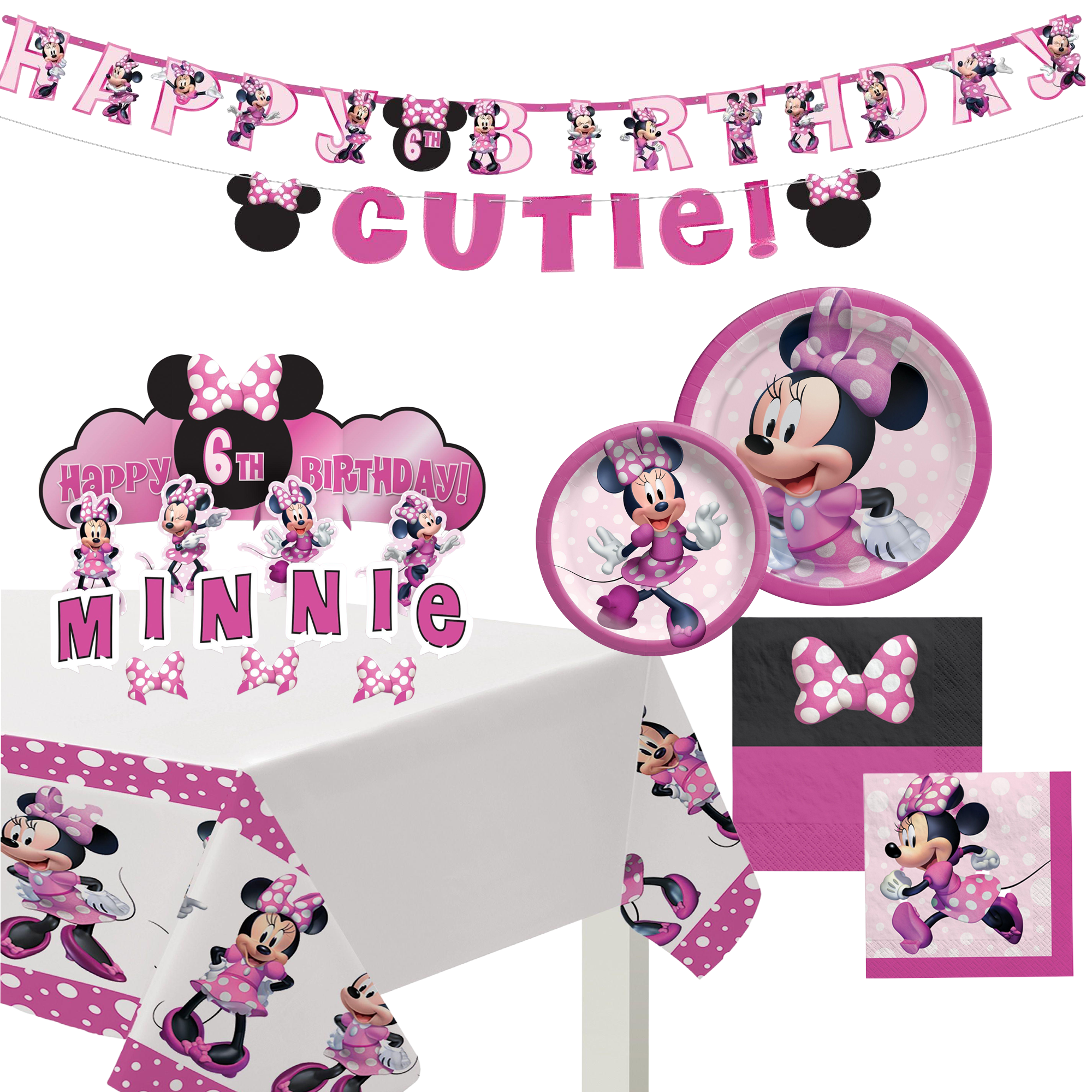 Minnie Mouse Party Kit for 8 Guests