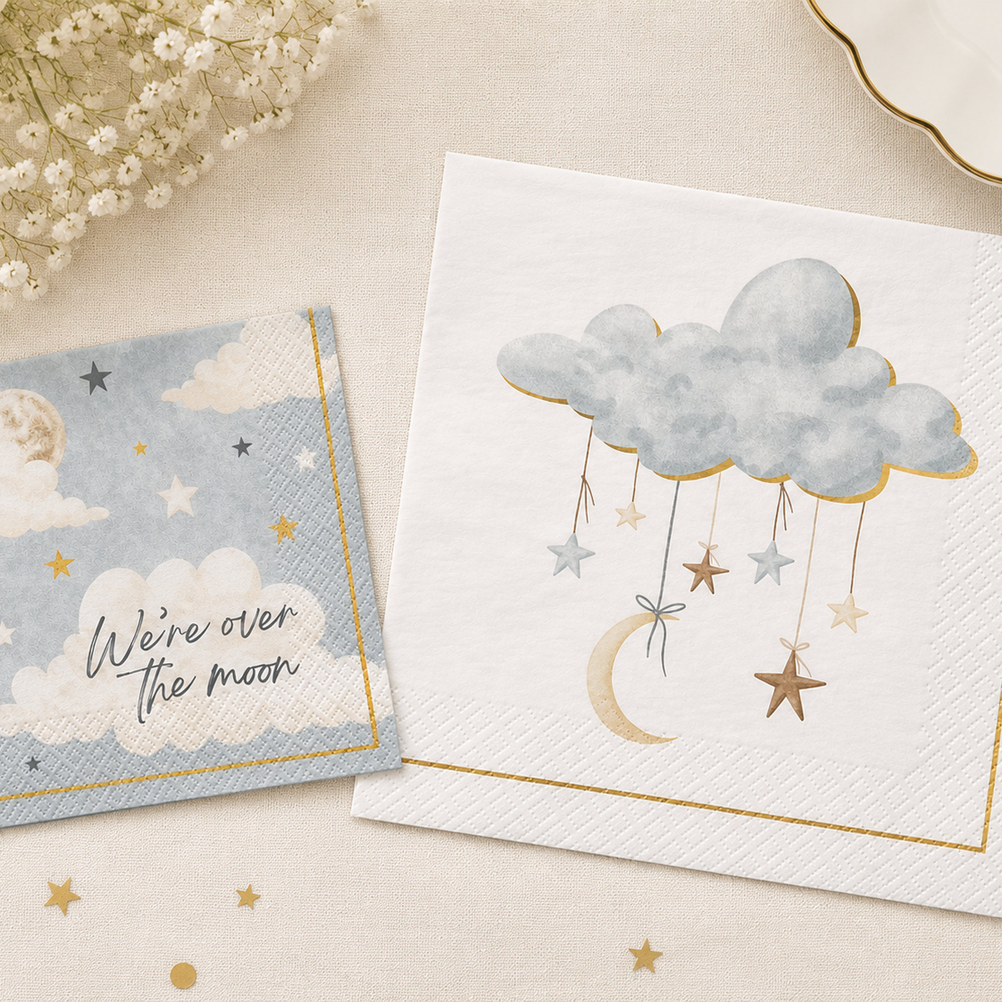 Over the Moon Paper Napkins, 16ct, Assorted Options