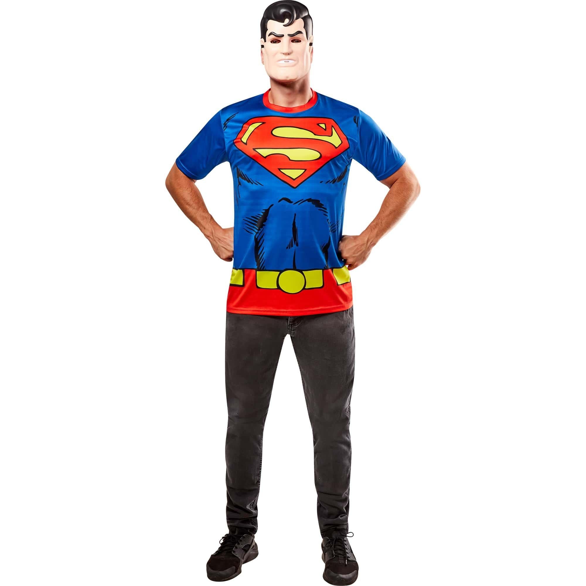 Men's DC Comics Ben Cooper Superman T-Shirt and Half Mask