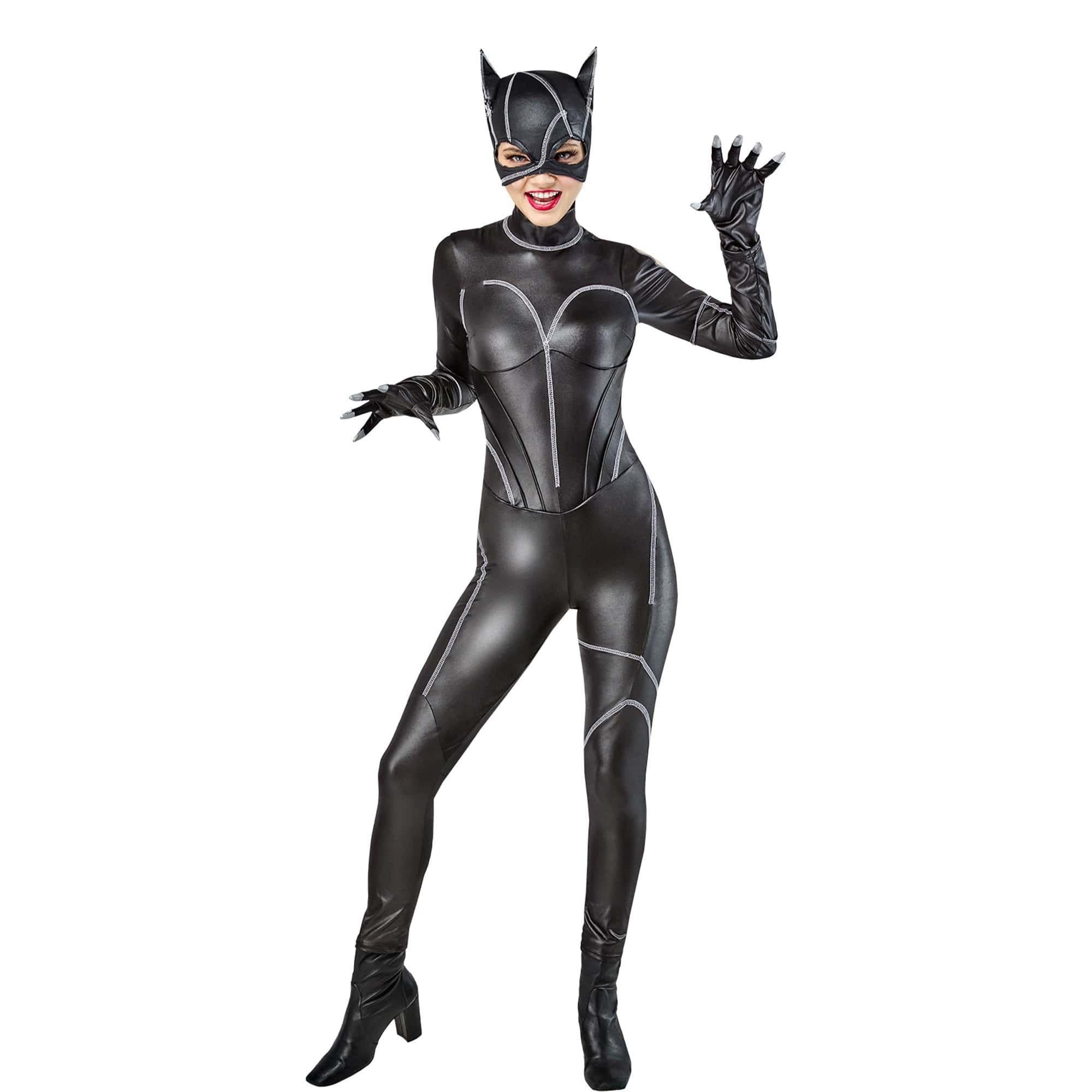 Women's 1990's Batman Catwoman Costume with Mask