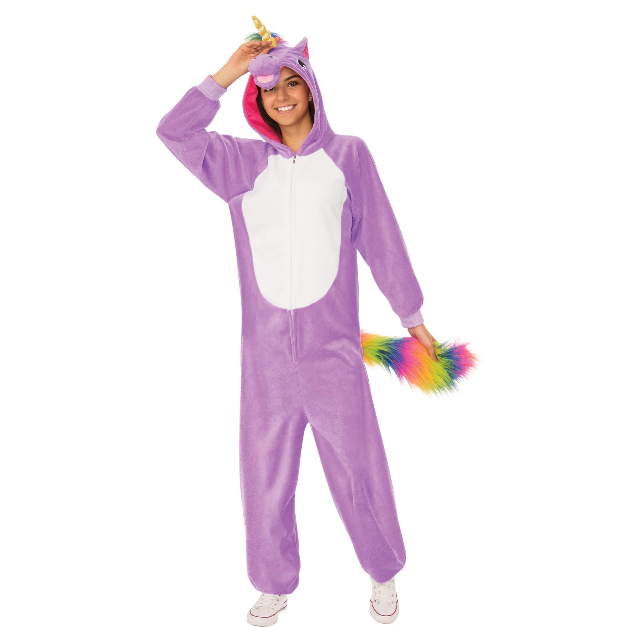 Adult Purple Unicorn Zipsters Costume