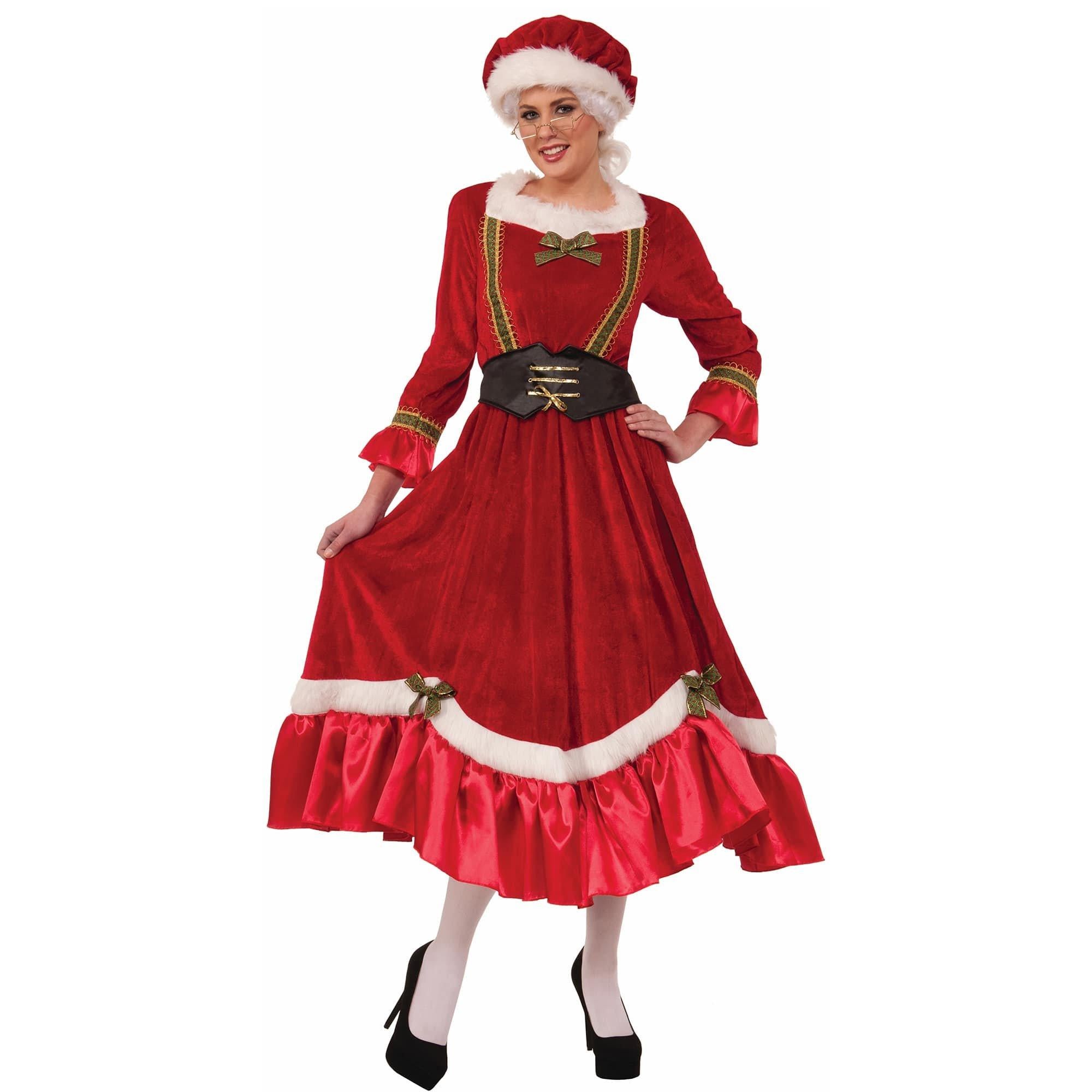 Women's Mrs. Claus Traditional Dress Costume