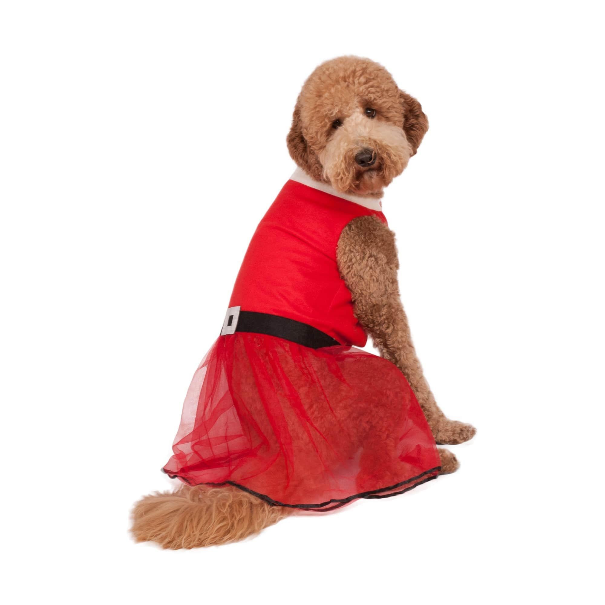 Deluxe Santa's Sweetie Dress Pet Costume