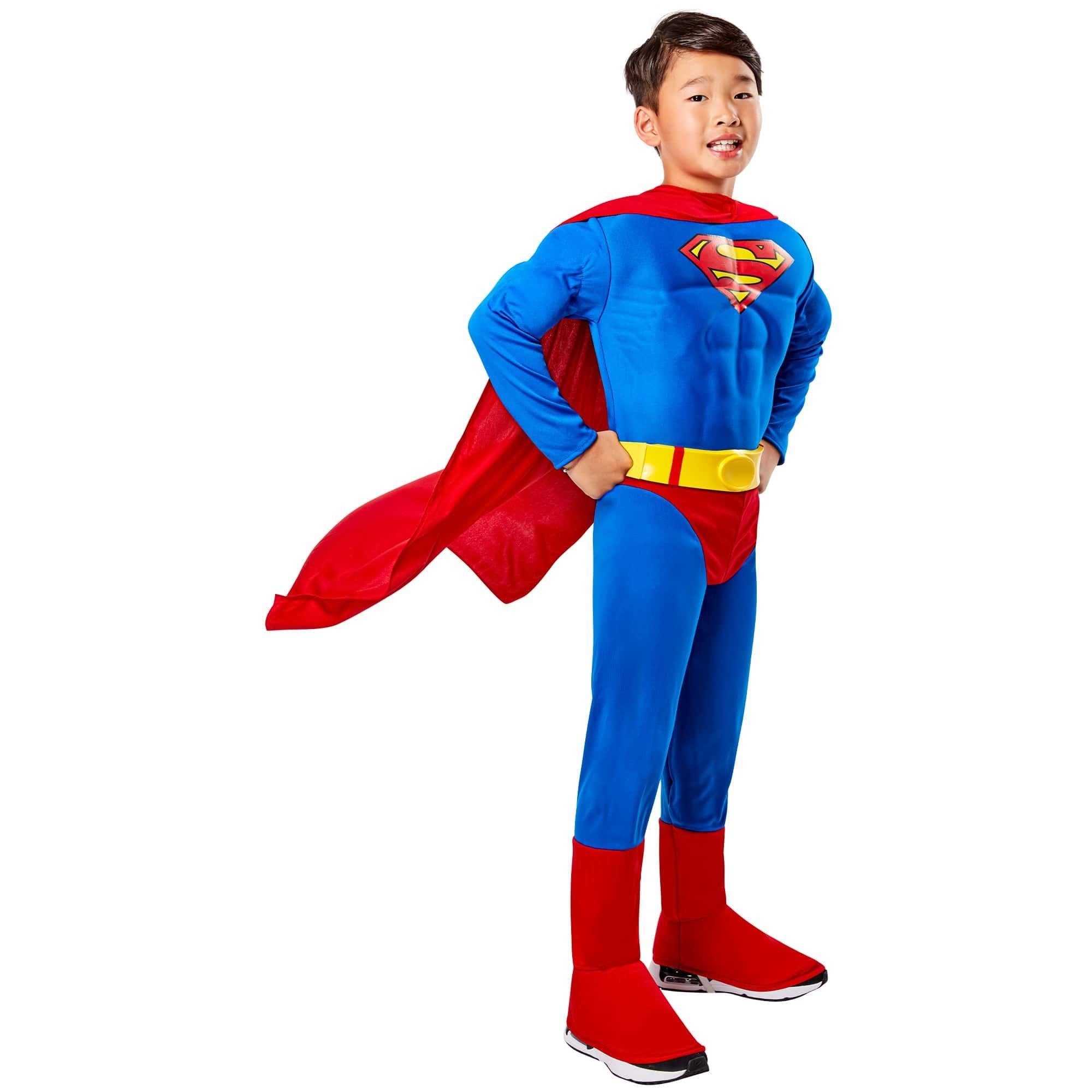 Kids' Deluxe Superman Costume with Muscle Chest
