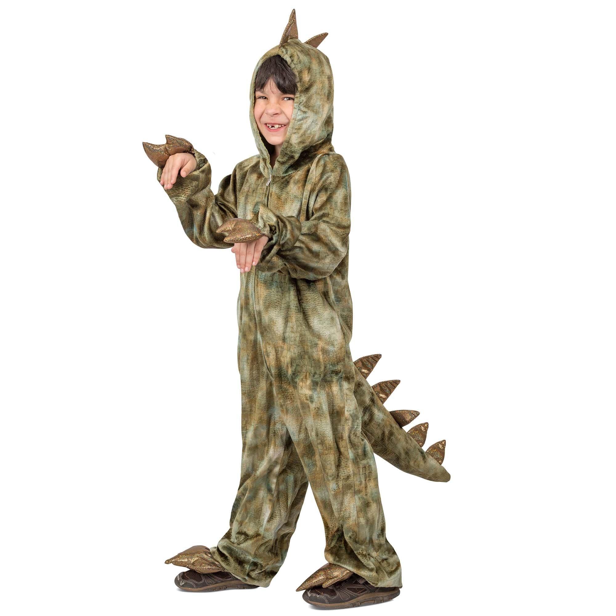 T-Rex Dinosaur Hooded Jumpsuit for Babies and Toddlers