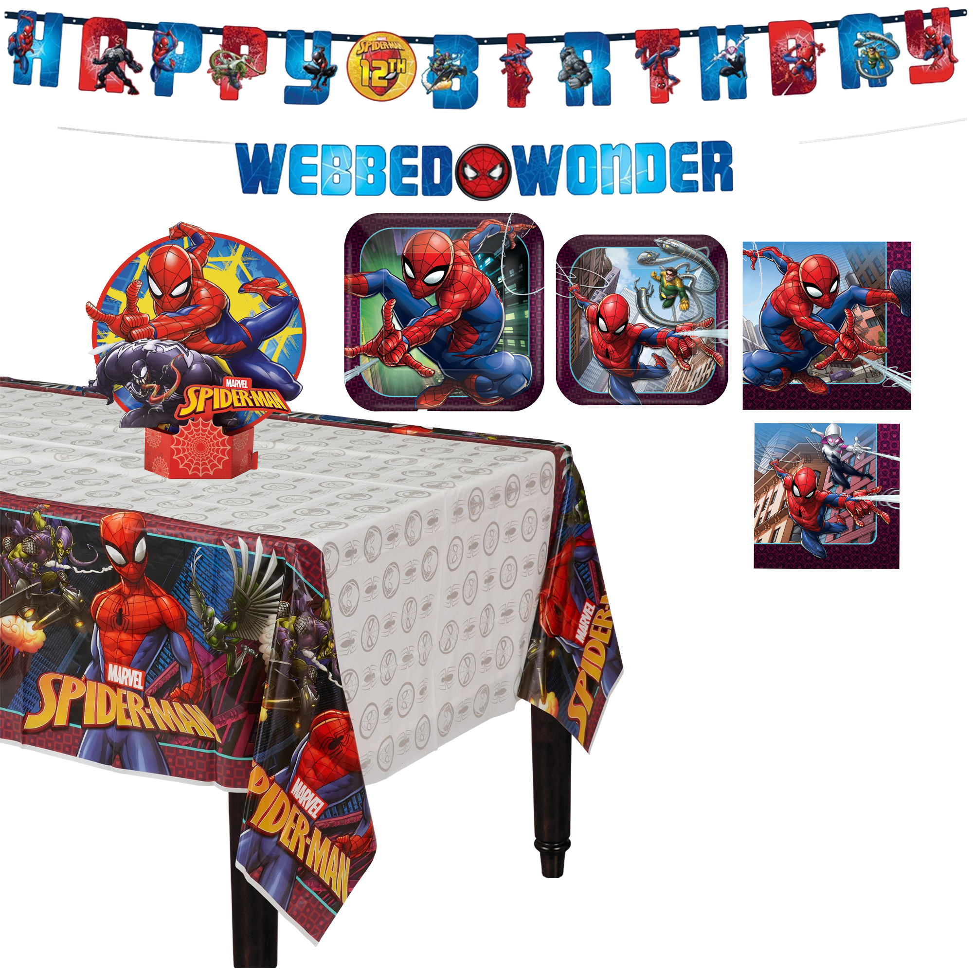 Spider-Man Webbed Wonder Party Kit for 8 Guests