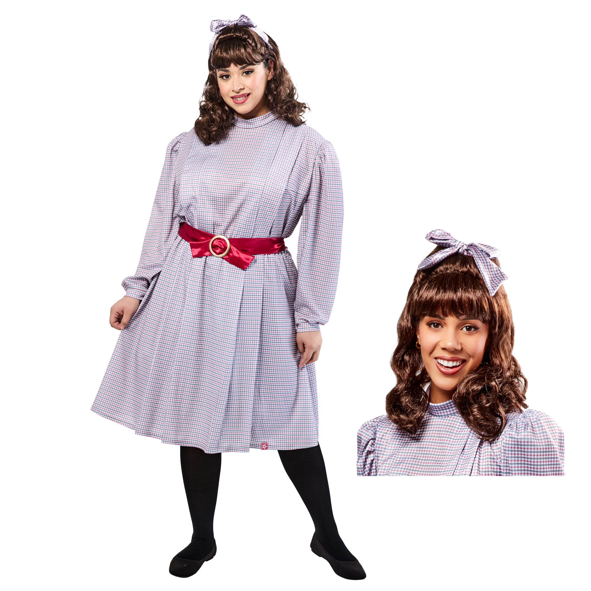 Women??s Plus Size American Girl Samantha Parkington Costume Set